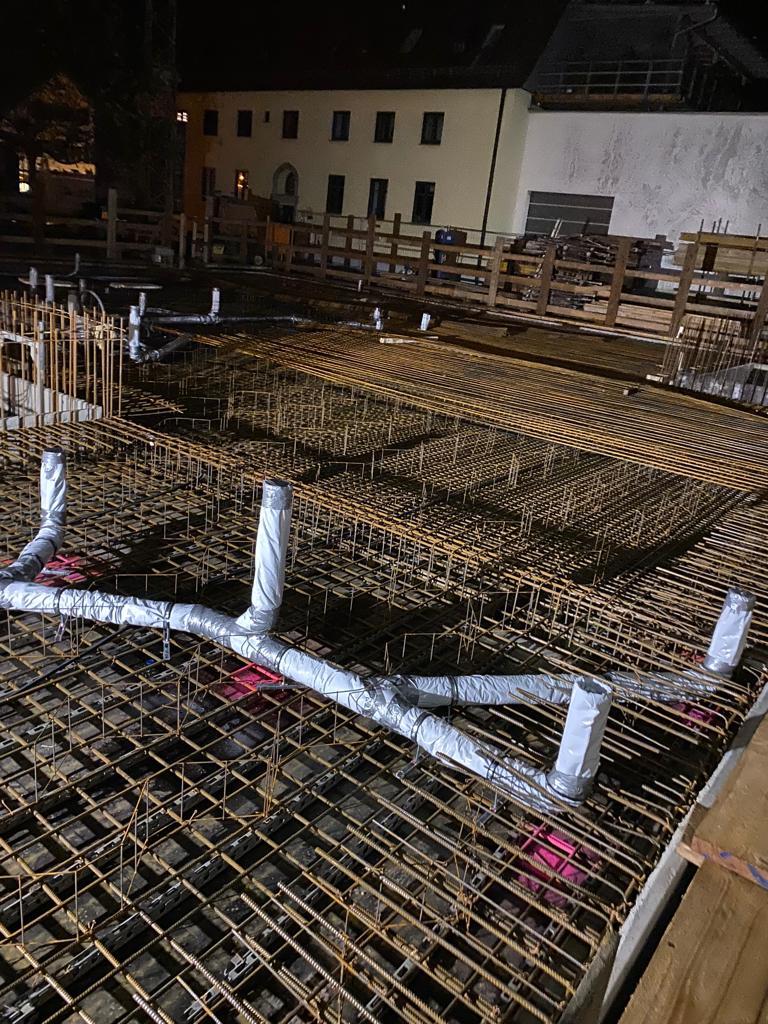 Rohinstallation im Neubau