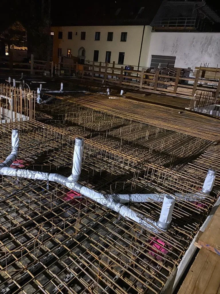 Rohinstallation im Neubau
